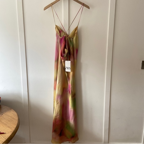 Zara Tie Dye Print Strap Slip Dress - Size Small - Picture 5 of 9
